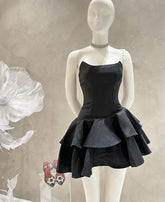 Strapless Black Short Homecoming Dress Black Party Dress Y2025