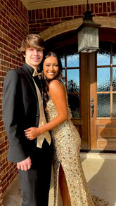 Classy Gold Prom Dress,Luxurious Gold Evening Dress Y1840