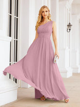 Numbersea One Shoulder Bridesmaid Dresses Long Maxi Formal Evening Party Prom Gowns 28061