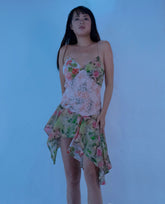 100% Silk Chiffon Xylah Mini Draped Dress