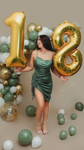 Green Spaghetti Straps Homecoming Dress 18th Birthday Party Dress Y2626