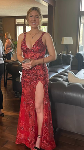 Vestido de noche largo con apliques y tirantes de lentejuelas moderno Y6352