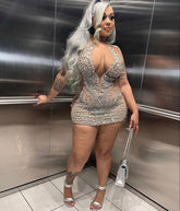 Luxurious Beaded Party Dress Sexy Homecoming Dress For Black Girls Y1920