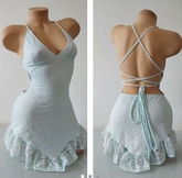 Rückenfreies Spitzen-Heimkehrkleid, sexy Partykleid, Y2601