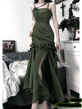 Chic Green Spaghetti Straps Mermaid Prom Dress Green Evening Dress Y5182