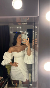 White Short Graduation Dress Homecoming Dress Short Teen Formal Dresses Y2089