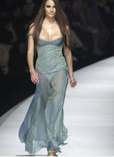 Vintage Mermaid Straps Green Long Evening Dress Lace Chiffon Sequins Slit Prom Dress Y8183