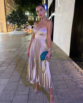 Sweetheart Neckline A-line Evening Dress,Wedding Guest Dress Y2575