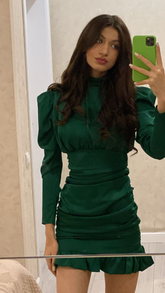 Sexy Green Long Sleeves Party Dress Green Homecoming Dress Y5858