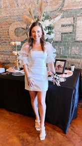 White Homecoming Dress White Party Dress Y2277