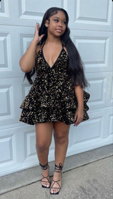 Sparkly Halter Sequin Cocktail dresses 2025 Tiered Homecoming Dresses Y4201