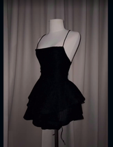 Sexy Backless Short Prom Dress Black Satin Homecoming Dress Y7620