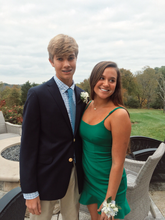 Vestido de fiesta verde con tirantes finos para regreso a casa, Y2328