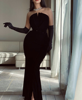 Sexy Black Mermaid Prom Dress Black Evening Dress Y4556
