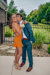 Spaghetti Straps Homecoming Dress with Ruffle Hem Party Dress Y2258