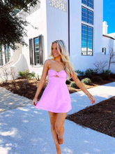 Vestido de verano con corte en A para regreso a casa Y2911