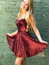 Pailletten Rüschen Spaghettiträger Minikleider SYH36