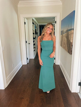 Elegante vestido de fiesta de sirena sin mangas, vestido de noche de sirena Y6818