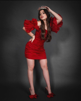 Sexy Red Tight Homecoming Dress 22nd Birthday Outfit Dress Y4177