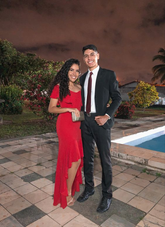 Rotes Hi-Low-Meerjungfrau-Abendkleid Rotes Partykleid Y5701