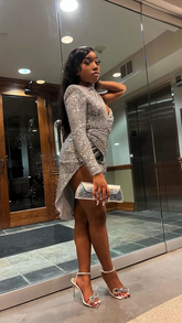 Silver Sequins Birthday Party Dress Silver Homecoming Dress Y5344