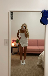 White Short Homecoming Dress White Party Dress Y1992