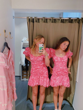 Vintage Pink Floral Homecoming Dress Pink Beach Dress Y4071