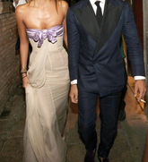 Vintage Strapless Satin Chiffon Evening Dress Formal Prom Dress Y8074