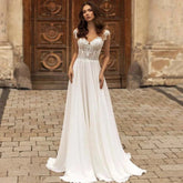 Elegant V-Neck Short Sleeve Ball Gown Mopping Wedding Dresses New Luxury Lace Appliques Court Train Princess Bridal Gown