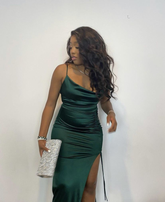 Elegant Emerald Green Long Evening Dress,Sheath Emerald Green Formal Gown Y2177