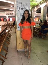 Sexy Orange Two Piece Homecoming Dress Orange Party Dress Y2189