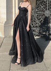 Black Prom Dress Long Prom Dress Fashion Sexy Party Dress Style Evening Dress Y6113