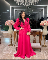 Retro-Stil A-Linie Langarm Ballkleid A-Linie Abendkleid Y5697