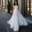 Lace Appliques Princess Bohomian Beach Wedding Dress Vestido De Noiva Cap Sleeve V-Neck Vestidos De Novia