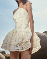 Sexy A-line Lace Homecoming Dress Wedding Guest Dress Y2711