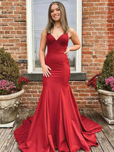 Mermaid Sleeveless Court Train Prom Dresses SYP140