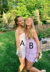 Vestido morado de fiesta con corte en A y capas para regreso a casa, Y2536