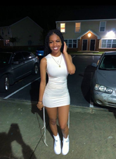 Cute White Dress Sexy White Homecoming Dress Y2054