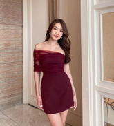 Chic Burgundy Homecoming Dress Sexy Party Dress Y2544