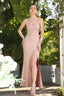 Pink Spaghetti Straps Sleeveless Mermaid Satin Prom Dresses