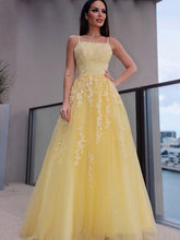 Spaghetti Straps Applique Prom Dresses SYP134