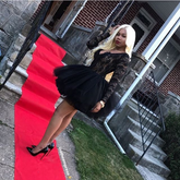 Black A-line Tulle Homecoming Dress Black Cocktail Dress Y4049