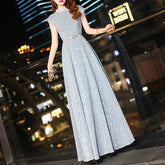 Elegant Sleeveless Slim Waist Evening Party Dresses 2025 New Fashion O-neck Prom Vestidos Sexy Wedding Party Dress