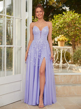 Tulle Formal Gown Floor-Length Prom Dresses SYP164