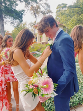 Cute White Strapless Homecoming Dress Short Party Dress Y2122