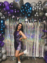 Purple Sleeveless Birthday Party Dress Mini Homecoming Dress Y5874