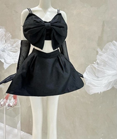 New Arrival Black Two Piece Homecoming Dress Black Party Dress Y2031