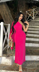 Charmantes Etui-Abendkleid mit einem Ärmel Y5679