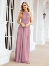 Numbersea Halter Sleeveless Bridesmaid Dresses Long for Party Wedding Evening 28054