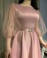 A-Line 3/4 Sleeve Cocktail Dresses Vintage Cocktail Party Dress Formal Evening Dress Y5690